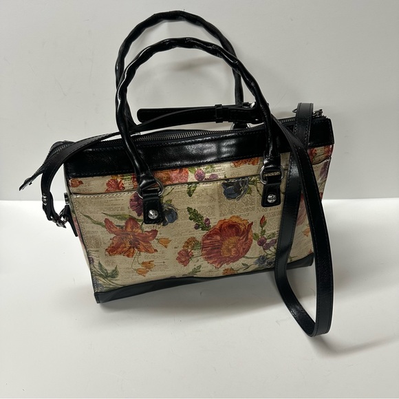 Patricia Nash Josselin Floral Print Women's Bag with Black Accents - Picture 4 of 9
